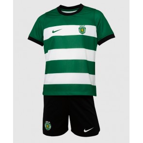 Lacne Dětský Futbalové dres Sporting CP 2023-24 Krátky Rukáv - Domáci (+ trenírky)